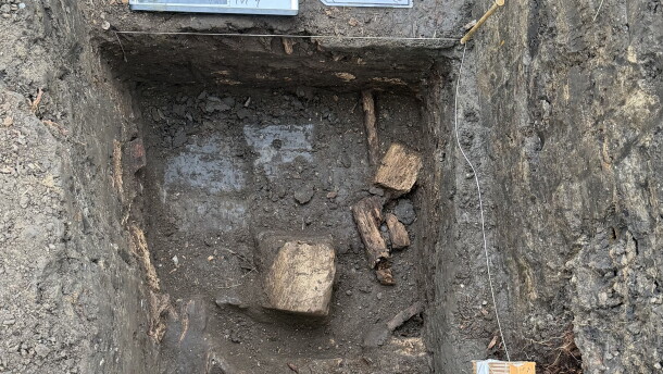 A dig by the Office of the State Archeologist at the grounds of the Sioux City Railroad Museum on Sept. 28,2026, appears to have turned up an area where the workers lived in a makeshift barracks. (Photo by Lead Archeologist Mike Betsinger)