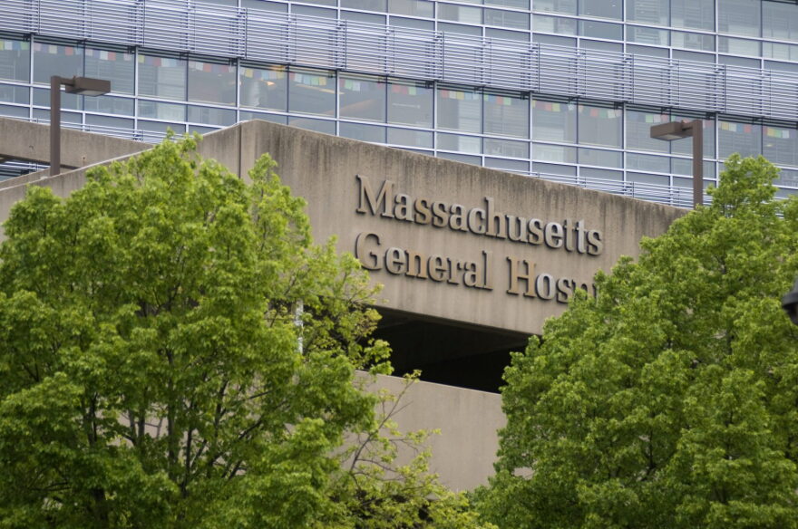 A sign for Massachusetts General Hospital adorns the parking garage at the hospital in 2008 in Boston. (Jodi Hilton/Getty Images)