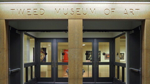 Front entrance to the Tweed Museum of Art
