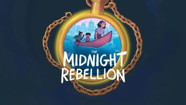 "The Midnight Rebellion" podcast album artwork. (Art by Sophie Morse for WBUR)
