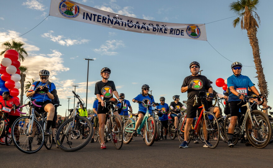 The annual Mayor’s International Bike Ride brought together community members from across the region to cycle from Yuma, Arizona, across the U.S.-Mexico border into San Luis, Mexico.
