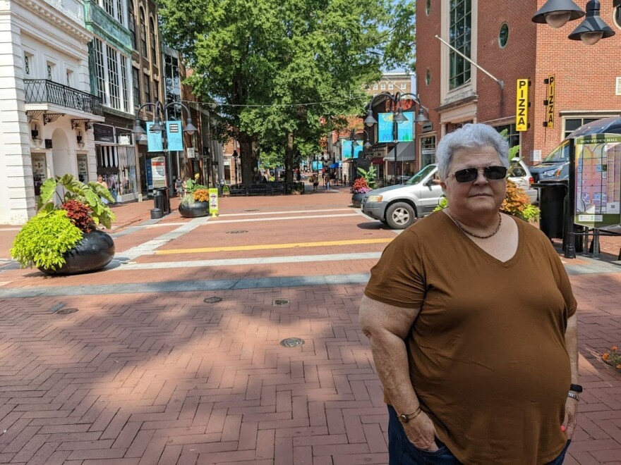 Susan Bro, Heather Heyer's mother. (James Perkins Mastromarino/Here & Now)