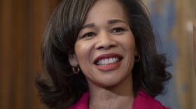 Rep. Lisa Blunt Rochester, D-Del., attends a Democratic event ahead of a House floor vote on the Health Care and Prescription Drug Package, at the Capitol in Washington in 2019. (J. Scott Applewhite/AP)