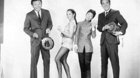 A press photo of the cast of the 1961 film adaptation of Rodgers and Hammerstein's musical Flower Drum Song