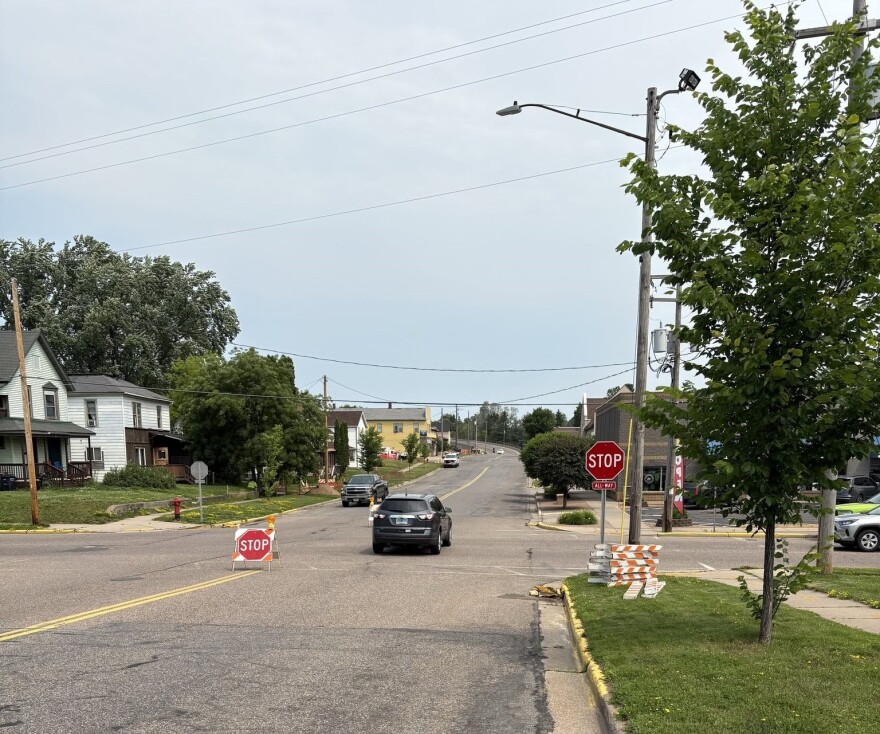 New four-way stop at intersection of Brown and Phillip Streets in Rhinelander