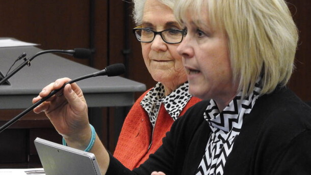 (Trent Nelson | The Salt Lake Tribune) Former Cache County employee Terryl Warner (right), speaks to the House Transportation Committee in 2018. Warner was charged earlier this week for alleged communications fraud.