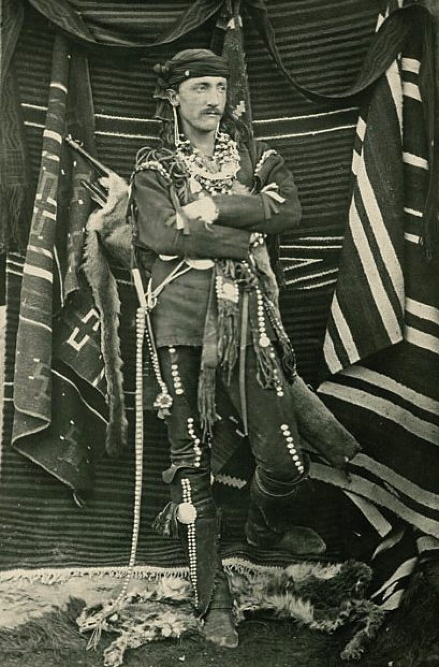Frank Hamilton Cushing in Zuni costume circa 1880-81.