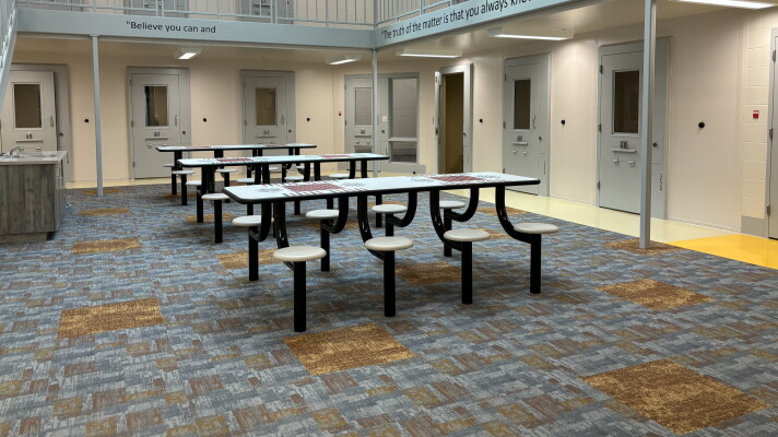 A cellblock in the new Itasca County Jail in Grand Rapids on April 25, 2024.