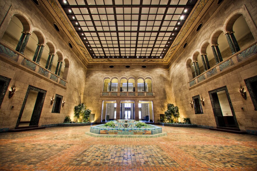 Storz Fountain Court at the Joslyn Art Museum in Omaha, Neb.