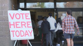 Voters in many communities across the state shifted rightward in Tuesday's elections, helping Republicans expand their majorities in the New Hampshire Legislature. A polling place in Durham, Nov. 6, 2024.