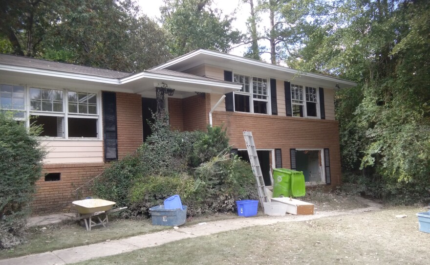 Water reached the top floor of the Parker family’s tri-level house.