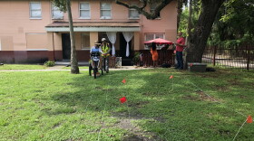 Rebecca O'Sullivan of the Florida Public Archaeology Network at USF and other researchers conduct ground penetrating scans at the Robles Park Village Housing Complex last year. COURTESY FLORIDA PUBLIC ARCHAEOLOGY NETWORK