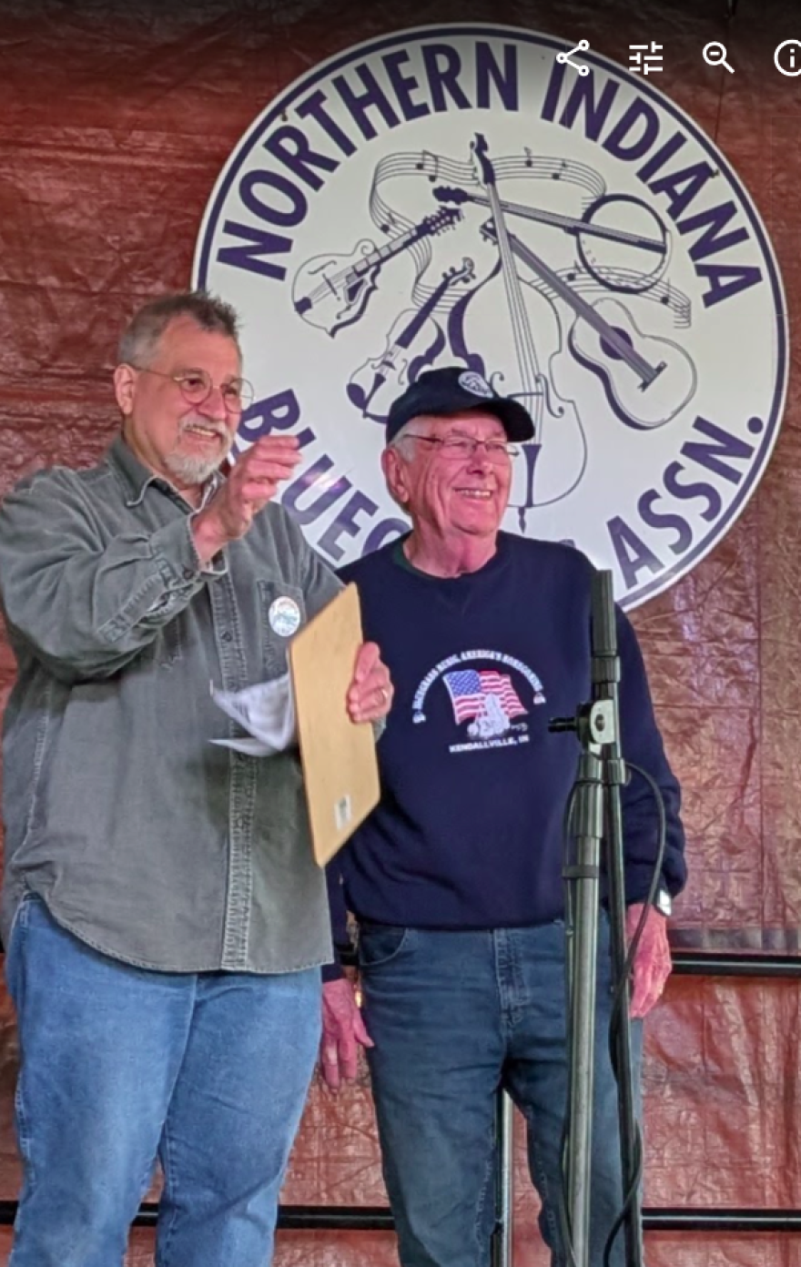 Joe & Jim officiating onstage