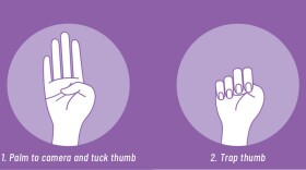 The signal for help. Canadian Women's Foundation)