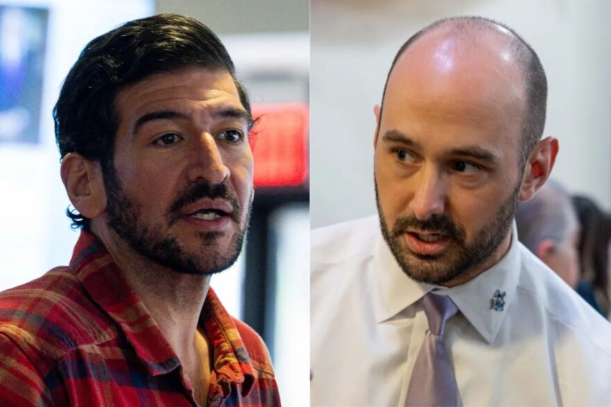 Republican Marc LaHood, left, and Democrat Zack Dunn, right, will face off in Texas House District 121.