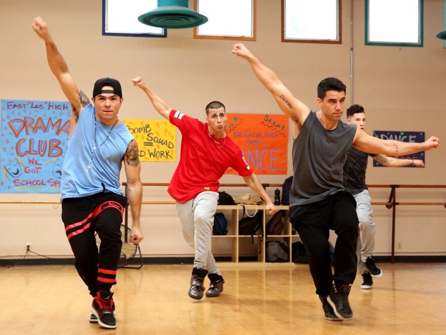 The boys of <em>East Los High</em>'s dance team practice their moves.