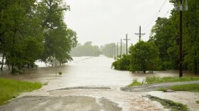 A flooded street in Stillwater.