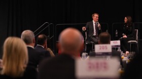 U.S. Senator James Lankford, R-OK, and Greater Oklahoma City Chamber of Commerce Chair Teresa Rose discuss the senator’s expectations and priorities under an incoming Donald Trump administration during the chamber’s annual D.C. Spotlight event, Dec. 6, 2024, at the Oklahoma City Convention Center.