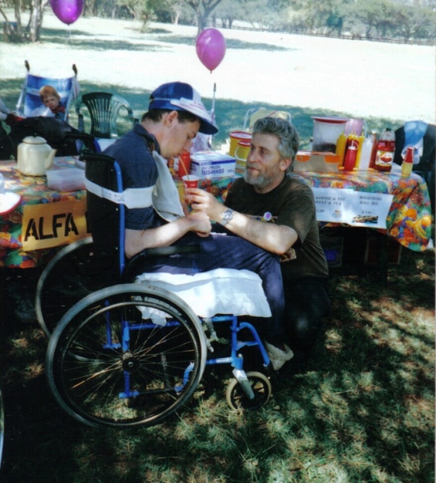 Martin and his father, Rodney, in the 1990s.