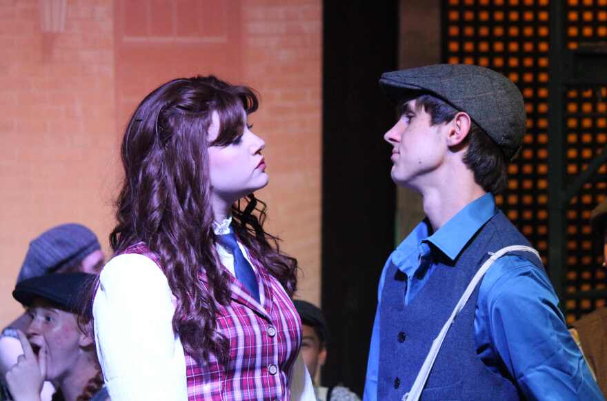 Gianna Randall as Katherine Plummer faces off against Cole Edwards' character, Jack 'Cowboy' Kelly.