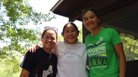 Sara Remmler, Rosie Vaillancourt, and Maddie Goldberg are the new leadership team at Kazakh Aul's Zhailau camp at Lake Winnipesaukee.