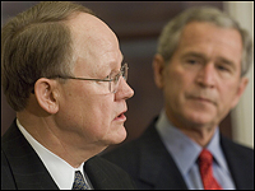 The nominee to succeed John Negroponte as director of national intelligence is Michael McConnell, who met members of the media at the Roosevelt Room of the White House Friday.