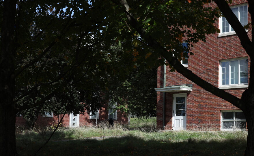 Leach Residence Hall at the former Wells College campus in the village of Aurora, New York. Wells College has received court approval to sell and transfer artwork, artifacts, rare books and other personal property as it continues to wind down operations after its June 2024 closure. The future of the campus remains unresolved after a proposed $12.5 million sale fell through earlier this year.