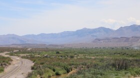 A view of the Rio Grande in May 2026 in southern Presidio County, Texas, where the Trump administration is seeking to build a 30-foot tall steel border wall.