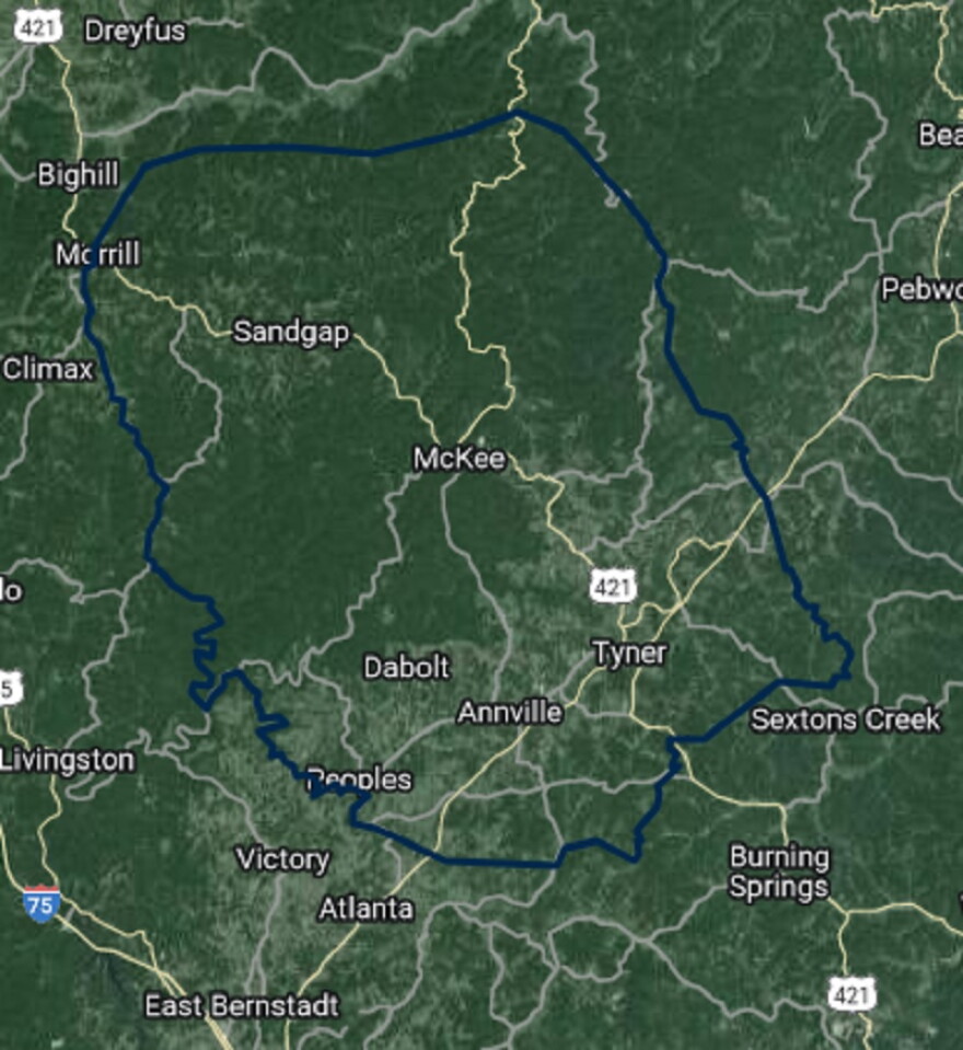 Map of Jackson County where the site will be located