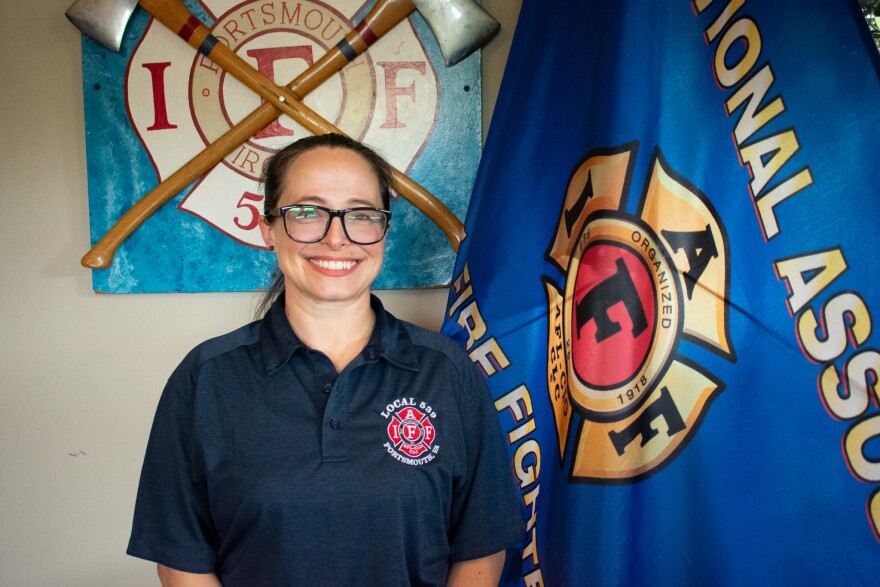 Tiffany Stuart, the president of Portsmouth's chapter of the International Association of Fire Fighters, is pushing the city's council to make good on promises to enable collective bargaining for city employees.