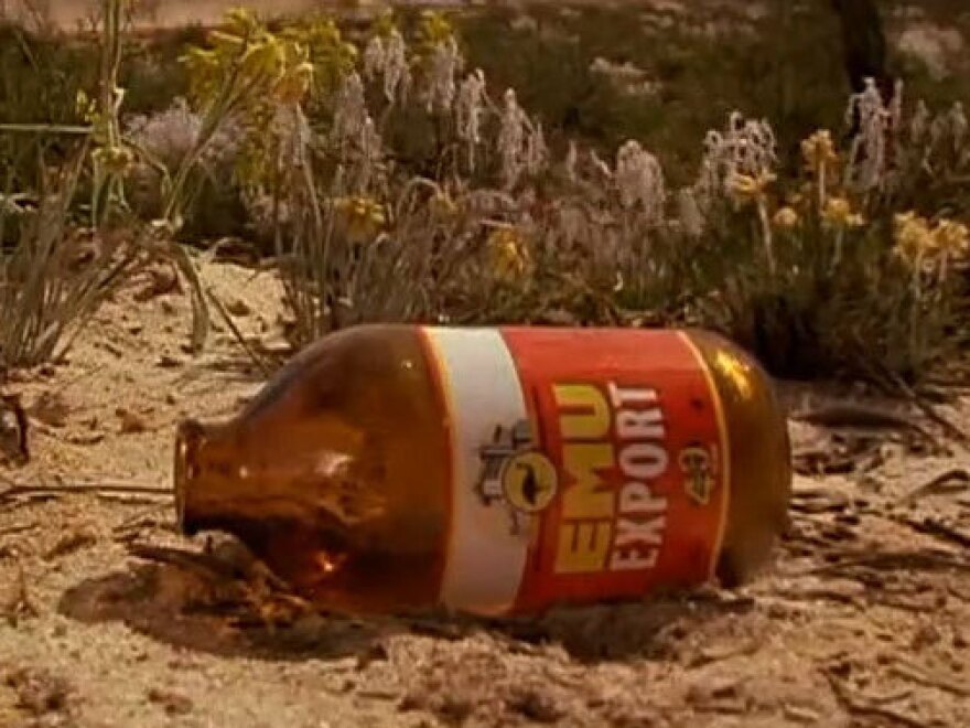 Emu beer bottle