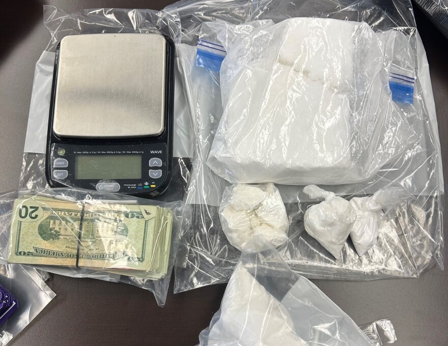 Seized narcotics and cash