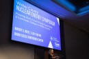 Stephanie Russell, Weber County economic development director, kicks off the county's nuclear energy symposium at the Ogden Eccles Conference Center, Aug. 5, 2026.