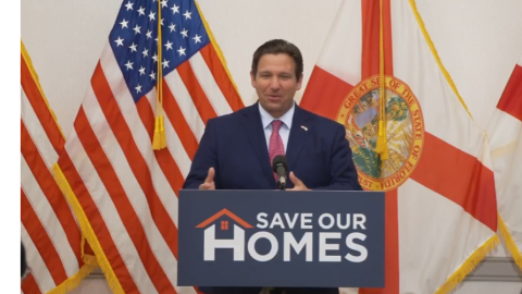 Gov. DeSantis at a press conference on May 27, 2026.