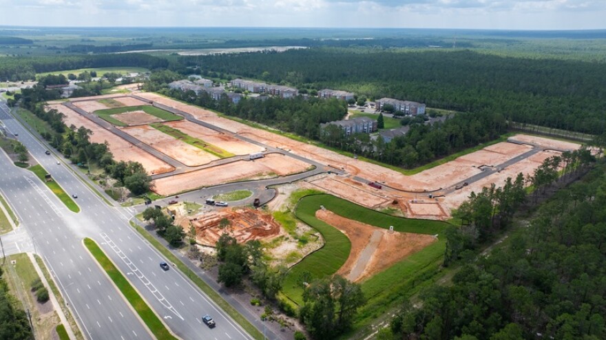 An aerial view of the 30-acre project site.