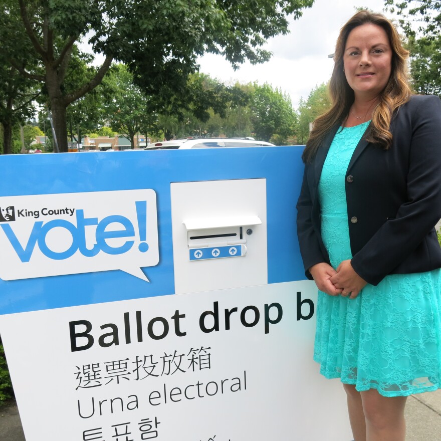 King County elections director Julie Wise. There will be 43 drop boxes around the county by the November election.