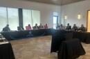 Tallahassee City Commissioners and City staff assemble during the commission's 2025 annual retreat.