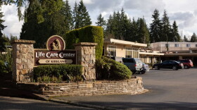 The entrance to Life Care Center of Kirkland. (David Ryder/Getty Images)