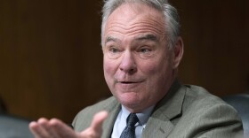 FILE - U.S. Sen. Tim Kaine, D-Va., speaks during a committee hearing on Capitol Hill in Washington, June 8, 2023. Political observers have already placed bets on Kaine, predicting the Democrat will glide into a third term as the junior U.S. Senator of Virginia, but Republicans vying for a chance to unseat the former vice presidential candidate say they see an opening with President Joe Biden at the top of NovemberÕs ticket. (AP Photo/Jose Luis Magana, File)