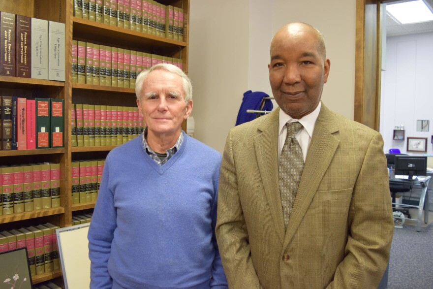 James Hall (right) along with fellow attorney, Bill Lynch.