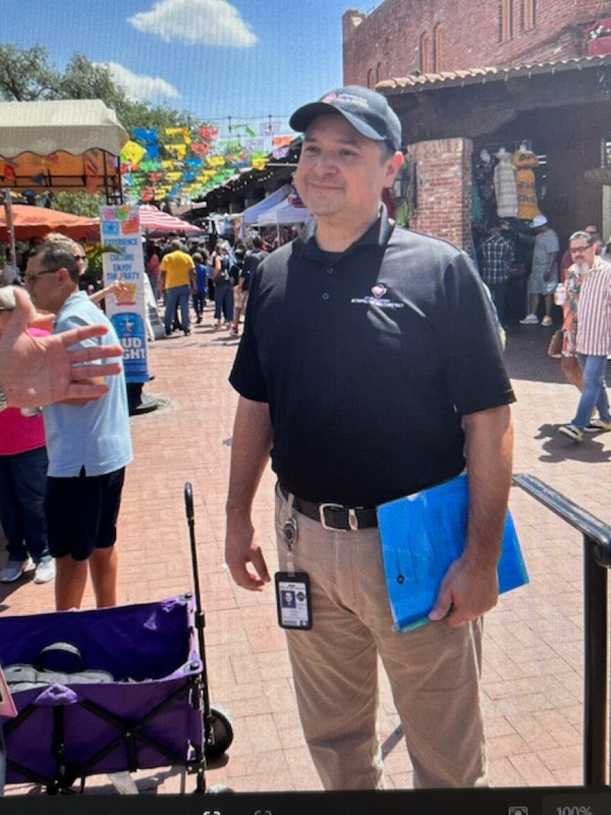 City senior environmental health officer, Jesse Roel Jr., seen here on the job during Fiesta, shared Thanksgiving food safety tips with Texas Public Radio