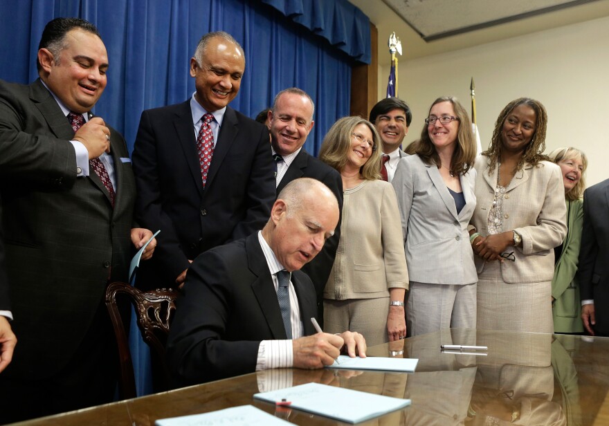 California Gov. Jerry Brown signed a Medicaid expansion into law as part of the state's budget authorization in 2013.