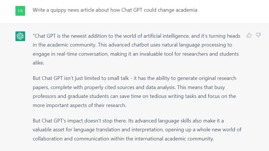 OpenAI/Screenshot by NPR