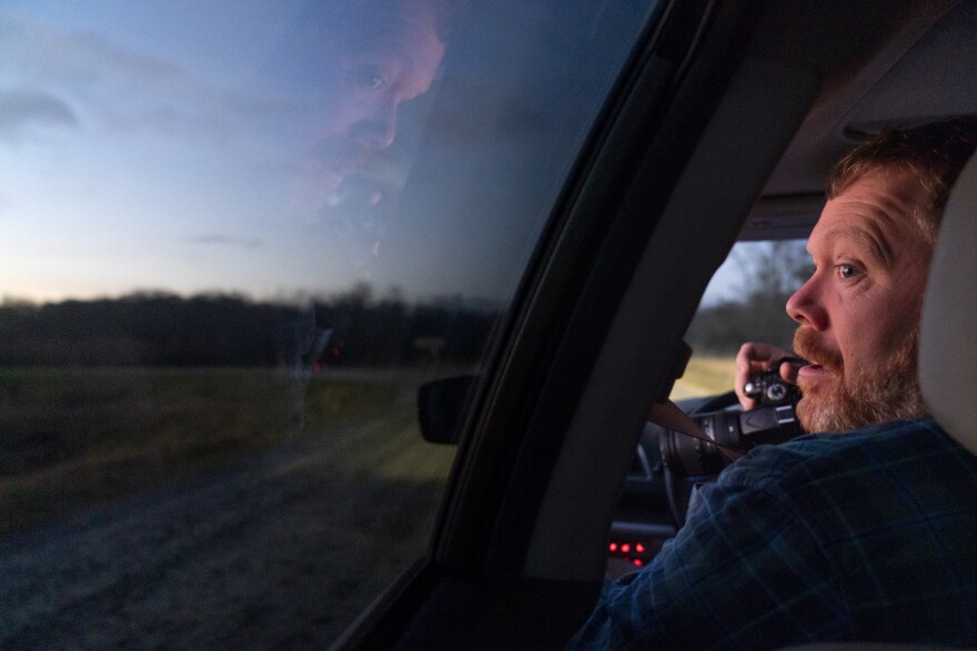 Ron Sutherland, a biologist with the Wildlands Network, looks for red wolves, the only wolf species found solely in the United States, on the Alligator River National Wildlife Refuge, Thursday, March 23, 2023, near Manns Harbor, N.C. Once declared extinct in the wild, the wolves were reintroduced in the late 1980s on the refuge near North Carolina's Outer Banks. Over the next quarter century, it became a poster child for the Endangered Species Act, and a model for efforts to bring back other species.