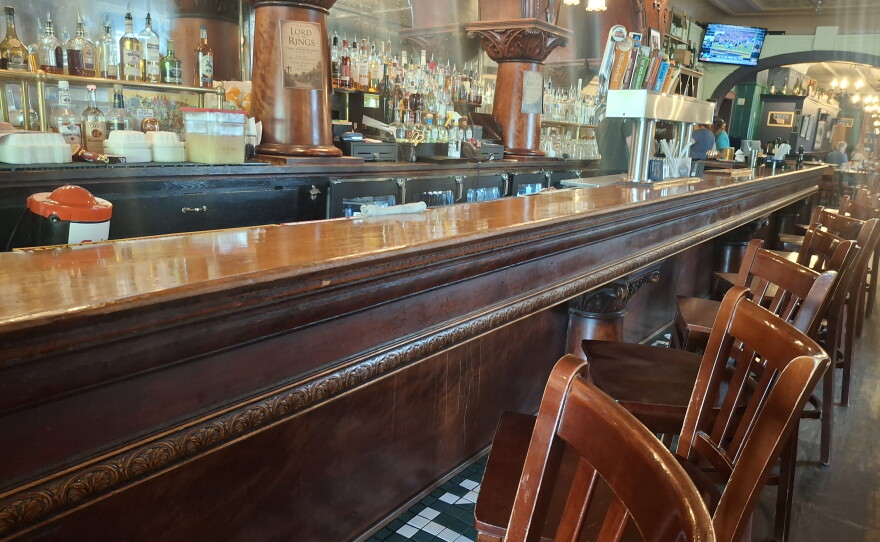 Hemingway's favorite seat at the historic City Park Grill was the second from the end of the bar, according to local legend.