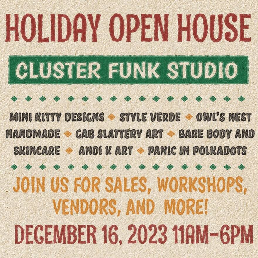 A Holiday Open House At Cluster Funk Studio In Chattanooga