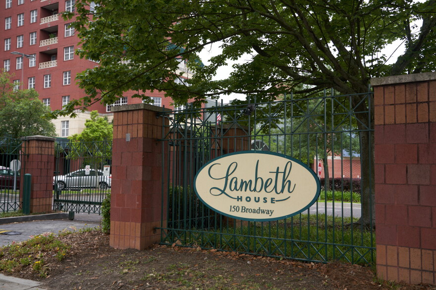 The Lambeth House retirement home, shown on April 7, 2020, was the site of an outbreak of COVID-19 deaths early in the pandemic.
