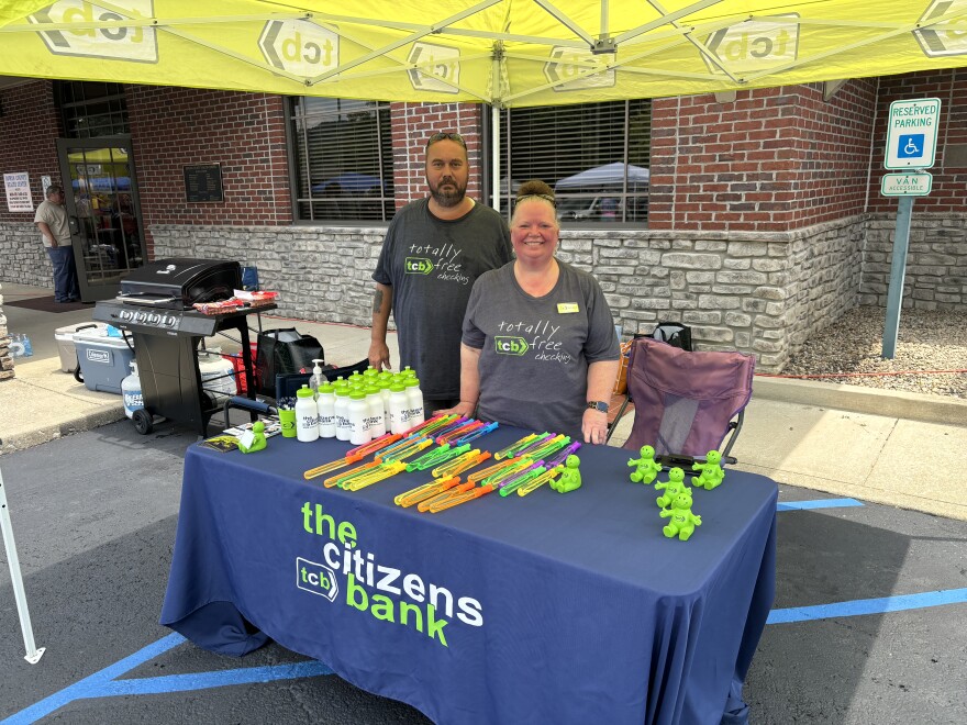 Dave and Sherry manned the grill at the Back to School Bash.