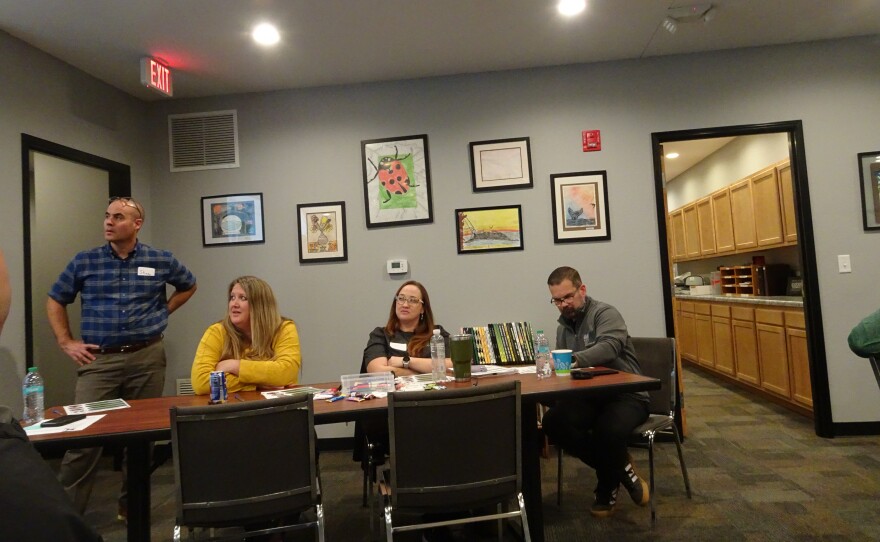 District administrators have joined with staff, consultants and community members to develop the plan. Shane Dublin, of the Teeter Leadership Group, is pictured left. 