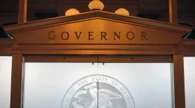 The governor’s office is pictured in the Illinois State Capitol.